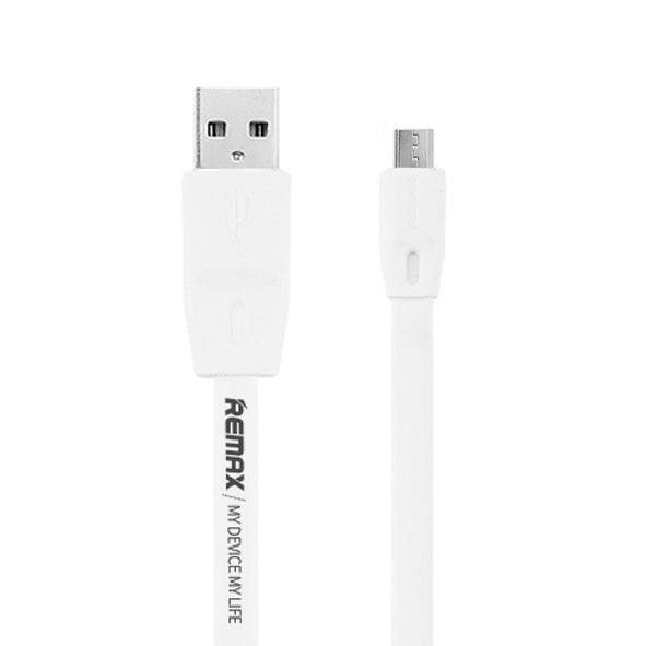 Cabo de velocidade total Remax RC-001m USB  -  micro USB Cabo plano de dados 2M 2.4A branco