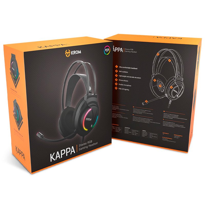Auscultadores estéreo para PC Krom Kappa