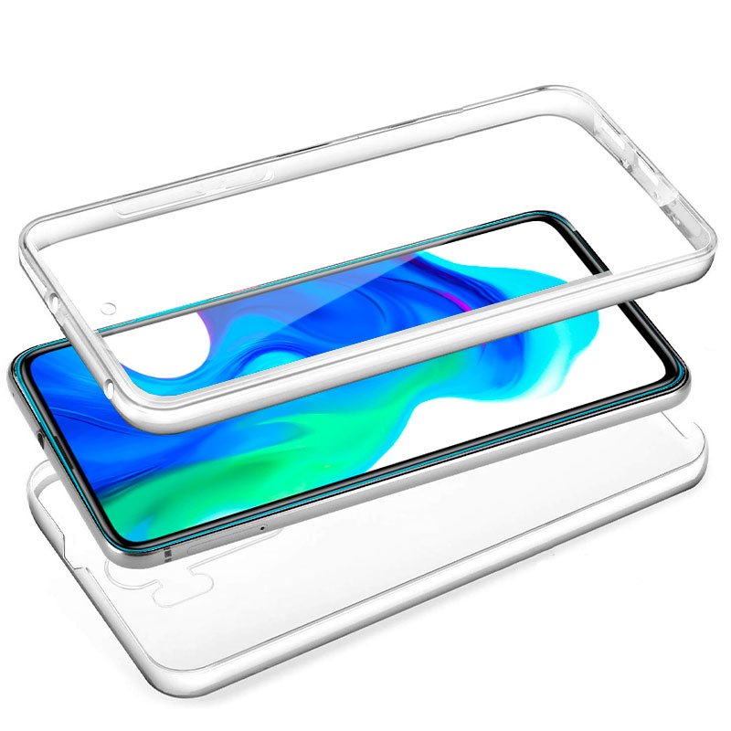 Capa em silicone para Xiaomi Pocophone F2 Pro 3D (frente e verso transparentes)