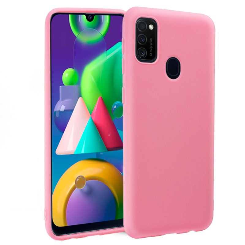 Capa Silicone Samsung M215 Galaxy M21 (Rosa)