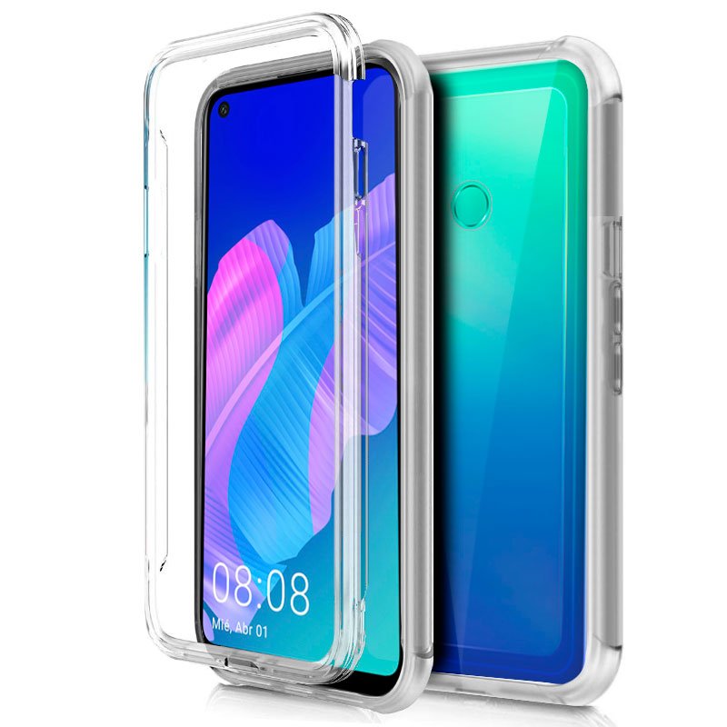 Capa silicone 3D para Huawei P40 Lite E (frente e verso transparentes)
