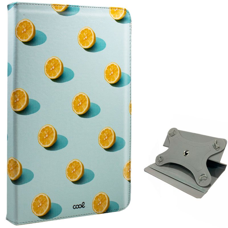 Estojo  para Ebook/Tablet 9,7 - 10,3 polegadas em couro sintético Lemons giratório (panorâmico)