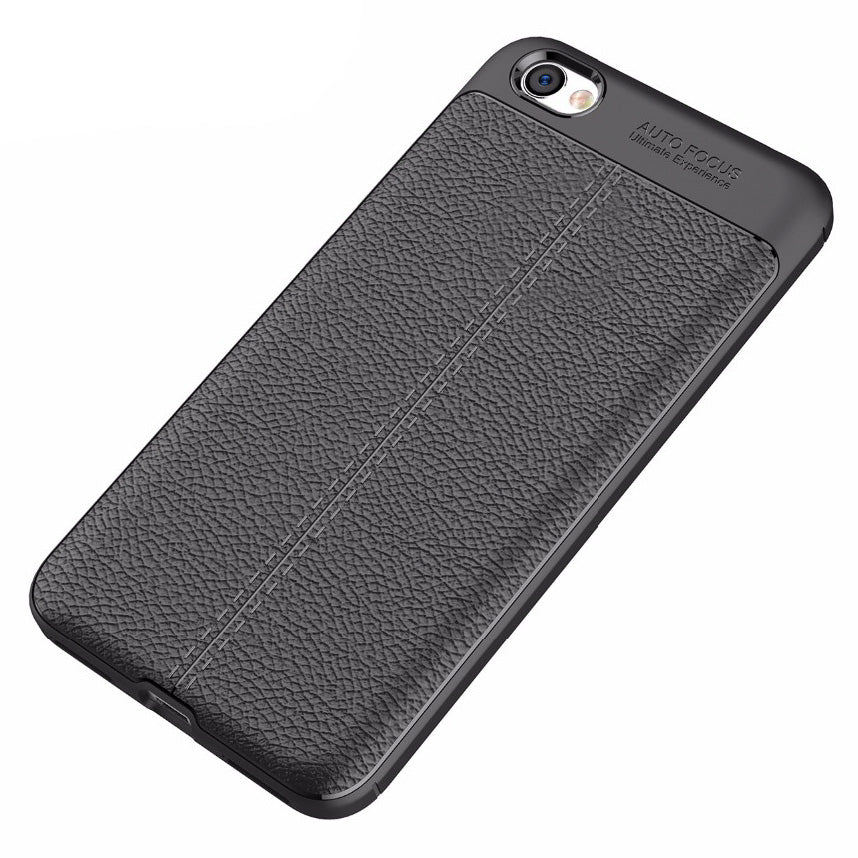 Capa flexível de TPU padrão Litchi para Xiaomi Redmi 5A preta