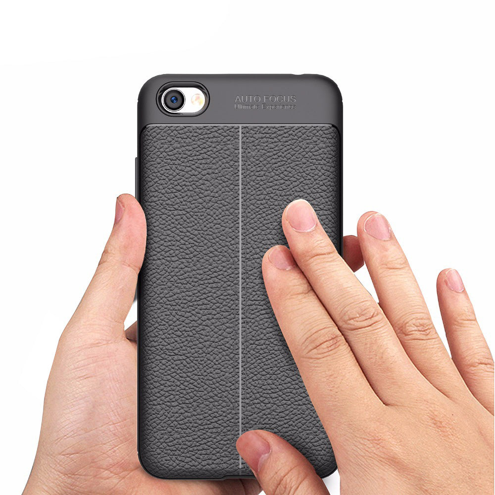 Capa flexível de TPU padrão Litchi para Xiaomi Redmi 5A azul