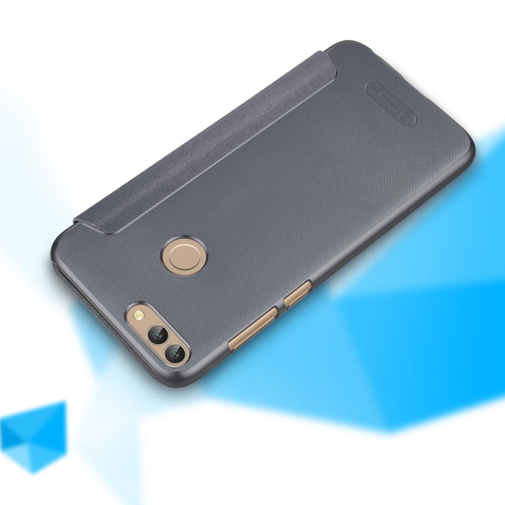 Capa de couro Nillkin Sparkle com capa flip book para Huawei P Smart dourado