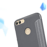 Capa de couro Nillkin Sparkle com capa flip book para Huawei P Smart dourado