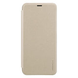 Capa de couro Nillkin Sparkle com capa flip book para Huawei Honor 9 Lite dourado