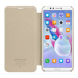 Capa de couro Nillkin Sparkle com capa flip book para Huawei Honor 9 Lite dourado