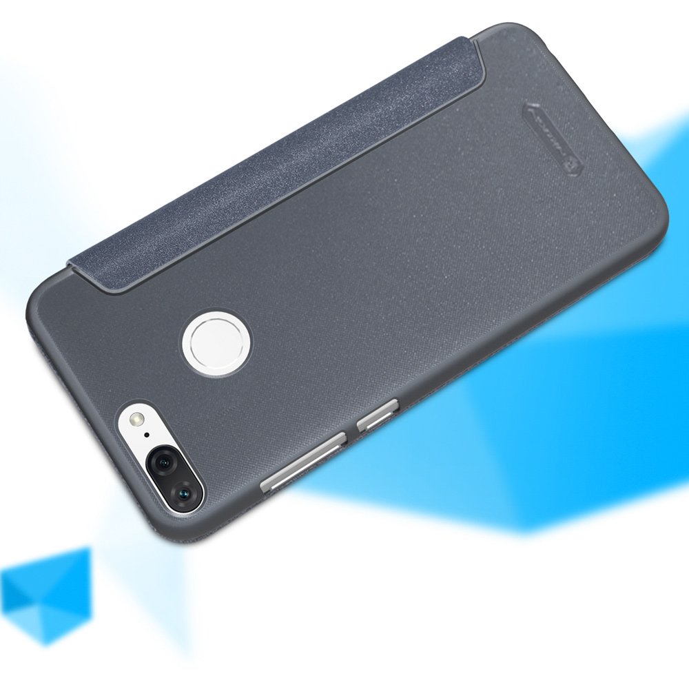 Capa de couro Nillkin Sparkle com capa flip book para Huawei Honor 9 Lite dourado