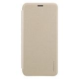 Capa de couro Nillkin Sparkle com capa flip book para Huawei Honor 7X dourado