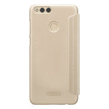 Capa de couro Nillkin Sparkle com capa flip book para Huawei Honor 7X dourado