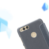 Capa de couro Nillkin Sparkle com capa flip book para Huawei Honor 7X dourado