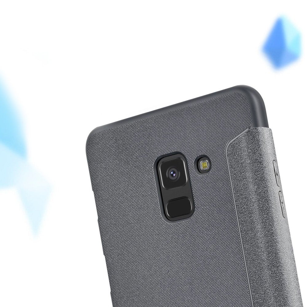 Capa de couro Nillkin Sparkle capa flip book para Samsung Galaxy A8 2018 A530 dourada