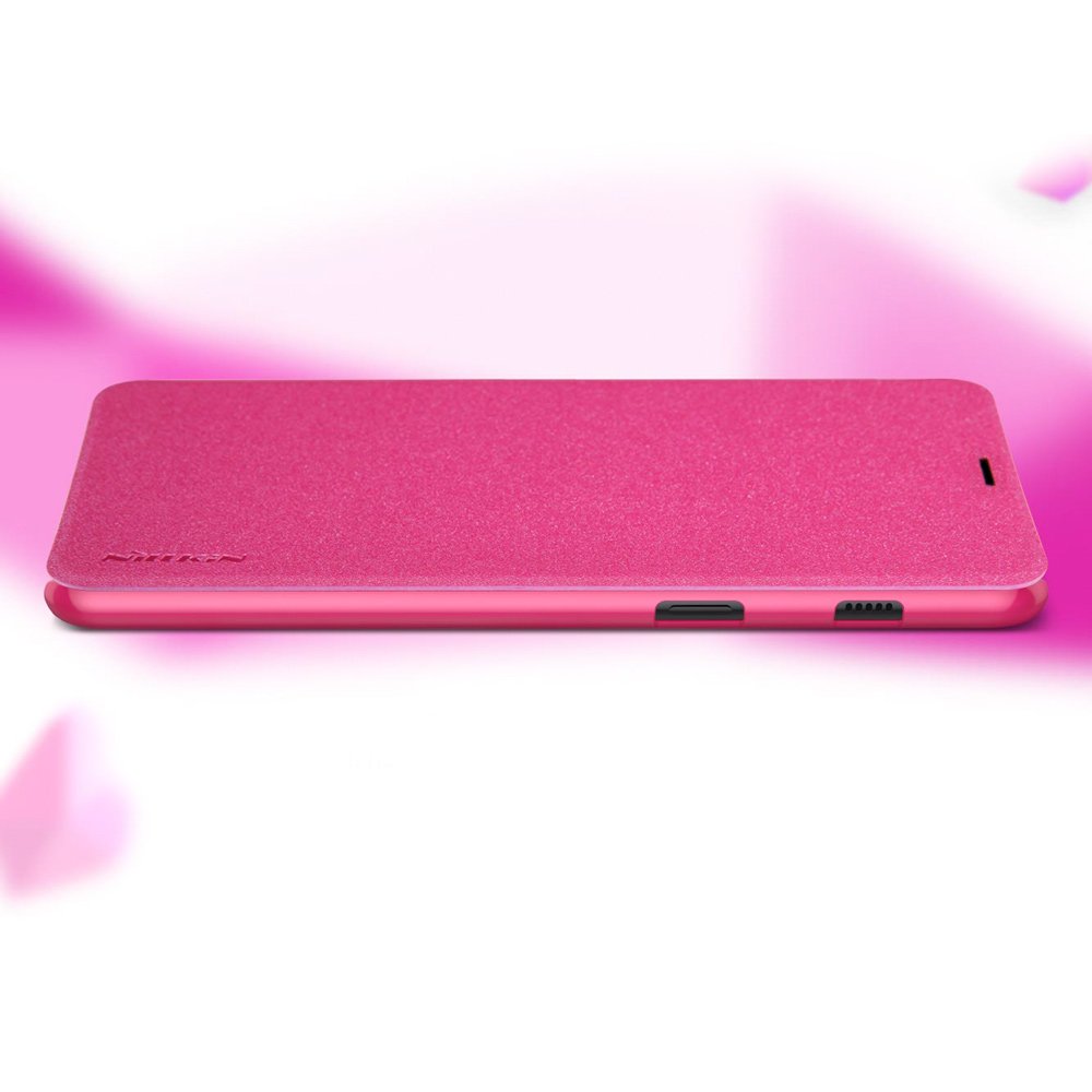 Capa de couro Nillkin Sparkle capa flip book para Samsung Galaxy A8 2018 A530 dourada