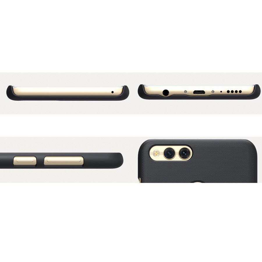 Capa Nillkin Super Frosted Shield com protetor de tela para Huawei Honor 7X dourado
