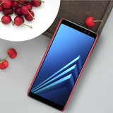 Capa Nillkin Super Frosted Shield com protetor de tela para Samsung Galaxy A8 2018 A530 vermelho