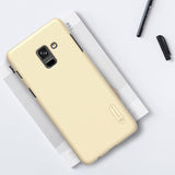 Capa Nillkin Super Frosted Shield com protetor de tela para Samsung Galaxy A8 2018 A530 dourado
