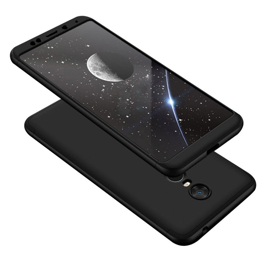Capa de proteção GKK 360 frontal e traseira Capa de corpo inteiro Xiaomi Redmi 5 Plus  -  Redmi Note 5 (câmera única) preta