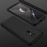 Capa de proteção GKK 360 frontal e traseira Capa de corpo inteiro Xiaomi Redmi 5 Plus  -  Redmi Note 5 (câmera única) preta