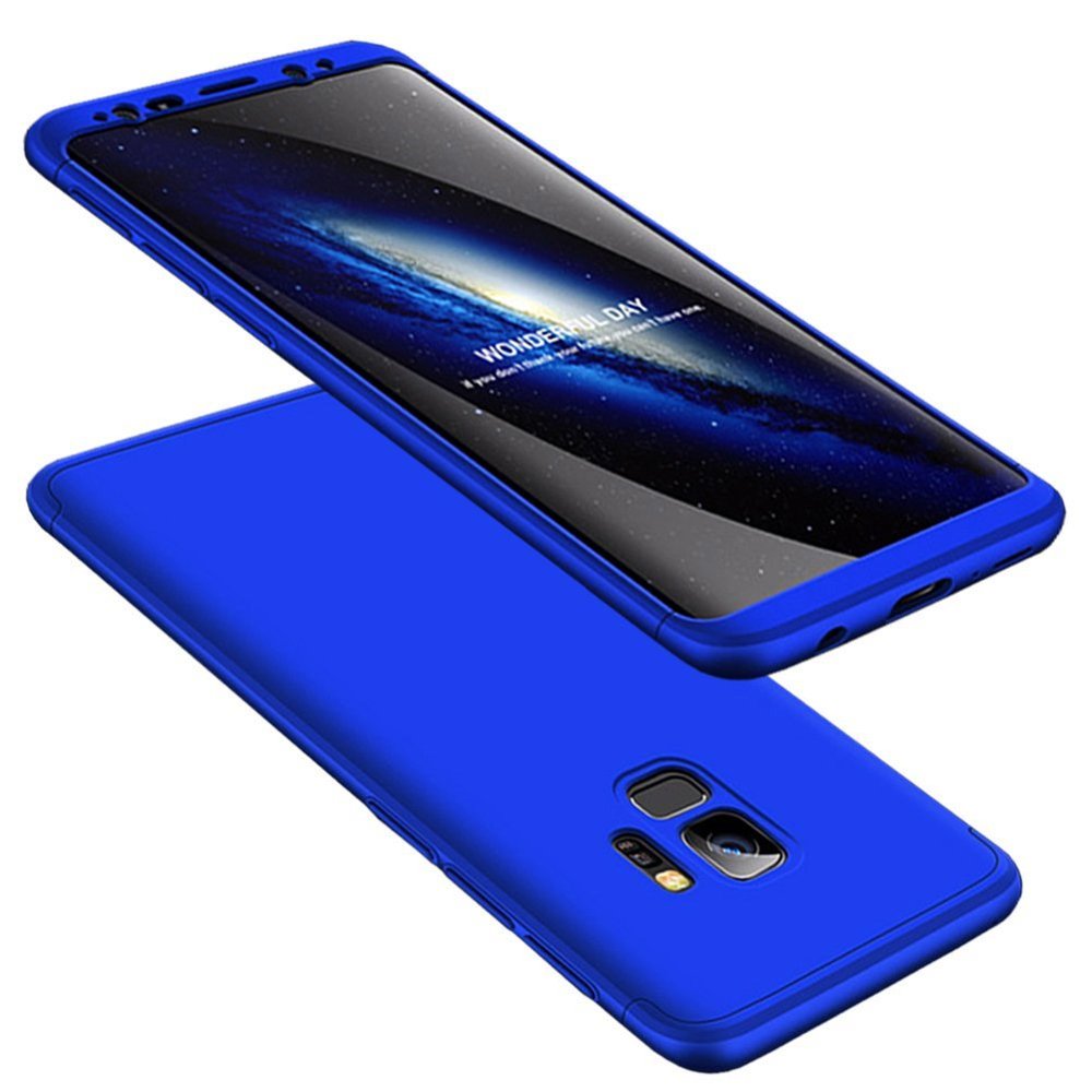 Capa de proteção GKK 360 frontal e traseira capa completa para Samsung Galaxy S9 G960 azul