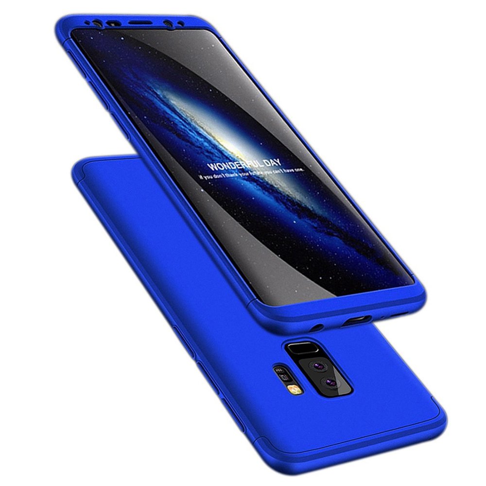 Capa de proteção GKK 360 frontal e traseira capa completa para Samsung Galaxy S9 Plus G965 azul