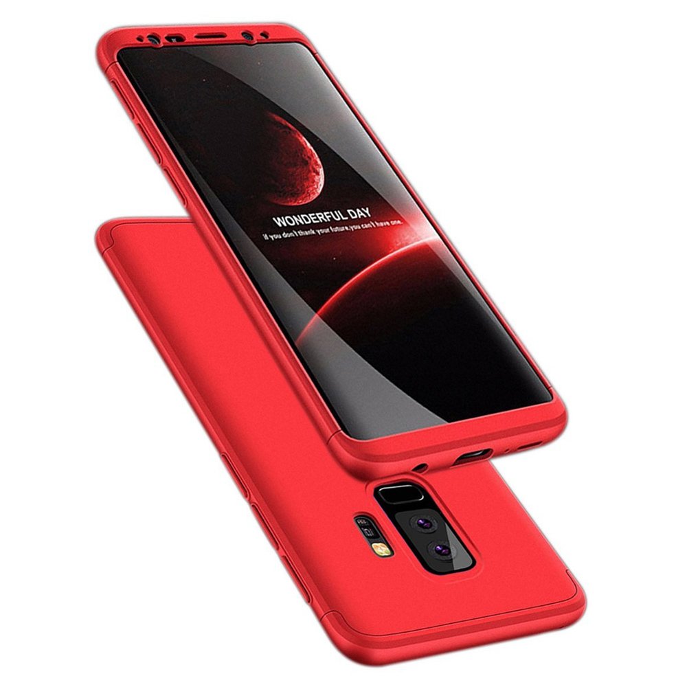 Capa de proteção GKK 360 frontal e traseira capa completa para Samsung Galaxy S9 Plus G965 vermelho