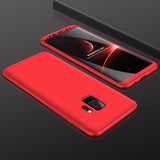 Capa de proteção GKK 360 frontal e traseira capa completa para Samsung Galaxy S9 Plus G965 vermelho