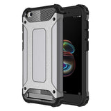 Capa de armadura híbrida resistente e resistente para Xiaomi Redmi 5A prata