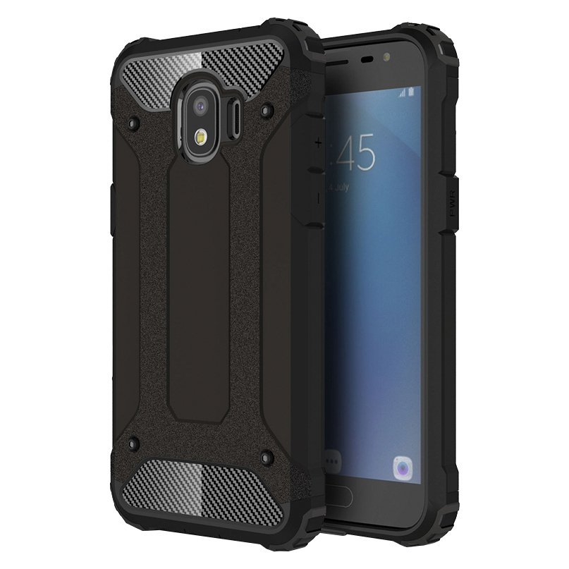 Capa Hybrid Armor Capa resistente e resistente para Samsung Galaxy J2 Pro J210 preta