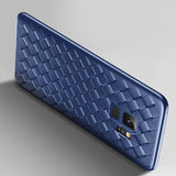 Baseus BV capa de tecido em gel TPU com design de textura de trama para Samsung Galaxy S9 G960 azul (WISAS9-BV15)