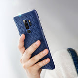 Baseus BV capa de tecido em gel TPU com design de textura de trama para Samsung Galaxy S9 Plus G965 azul (WISAS9P-BV15)