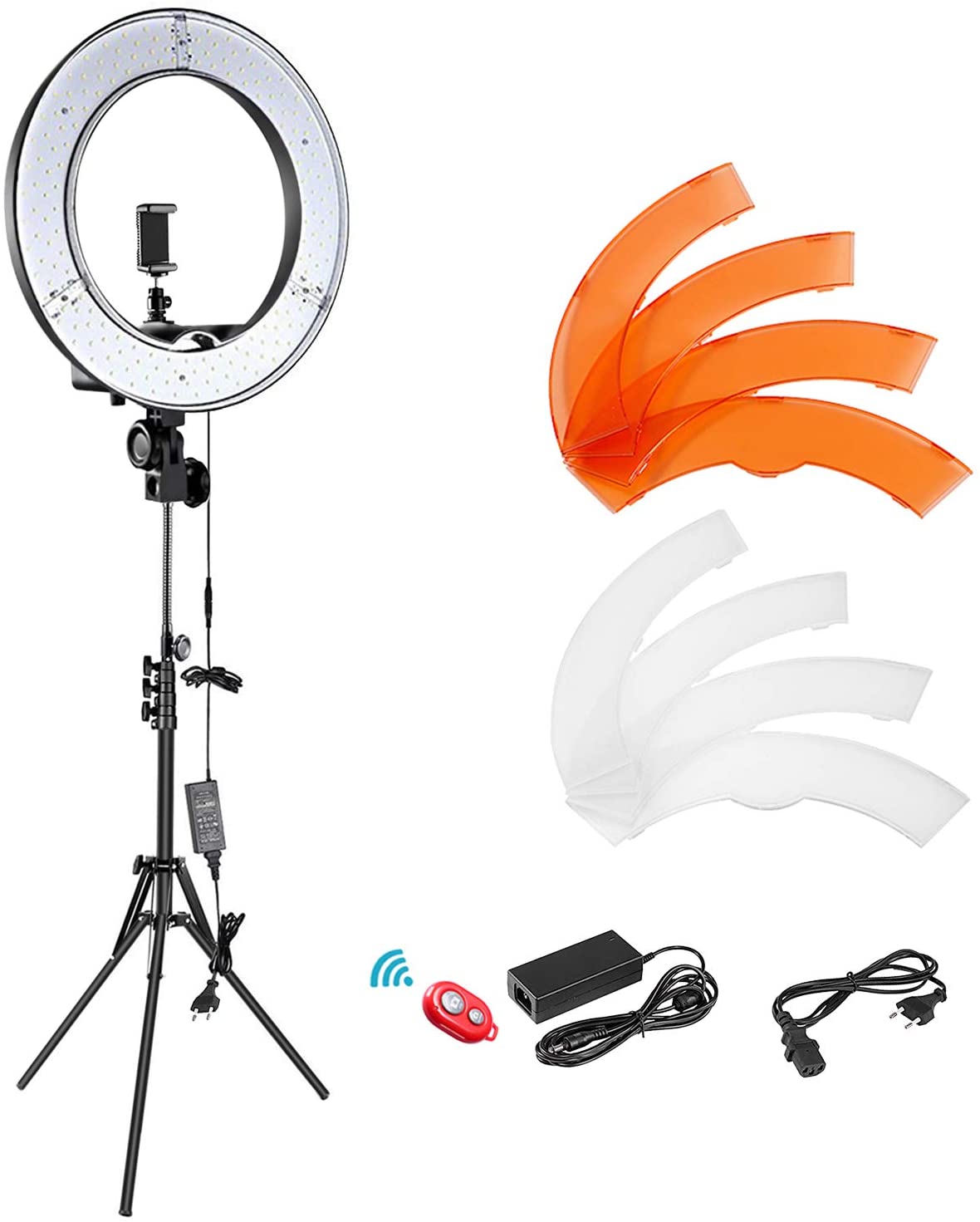 Anel de Luz LED Ring Light 36W 5500k com Tripé Comando Bluetooth