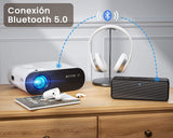 Projetor 1080p WiFi Bluetooth 7000 Lúmens HDMI USB AV