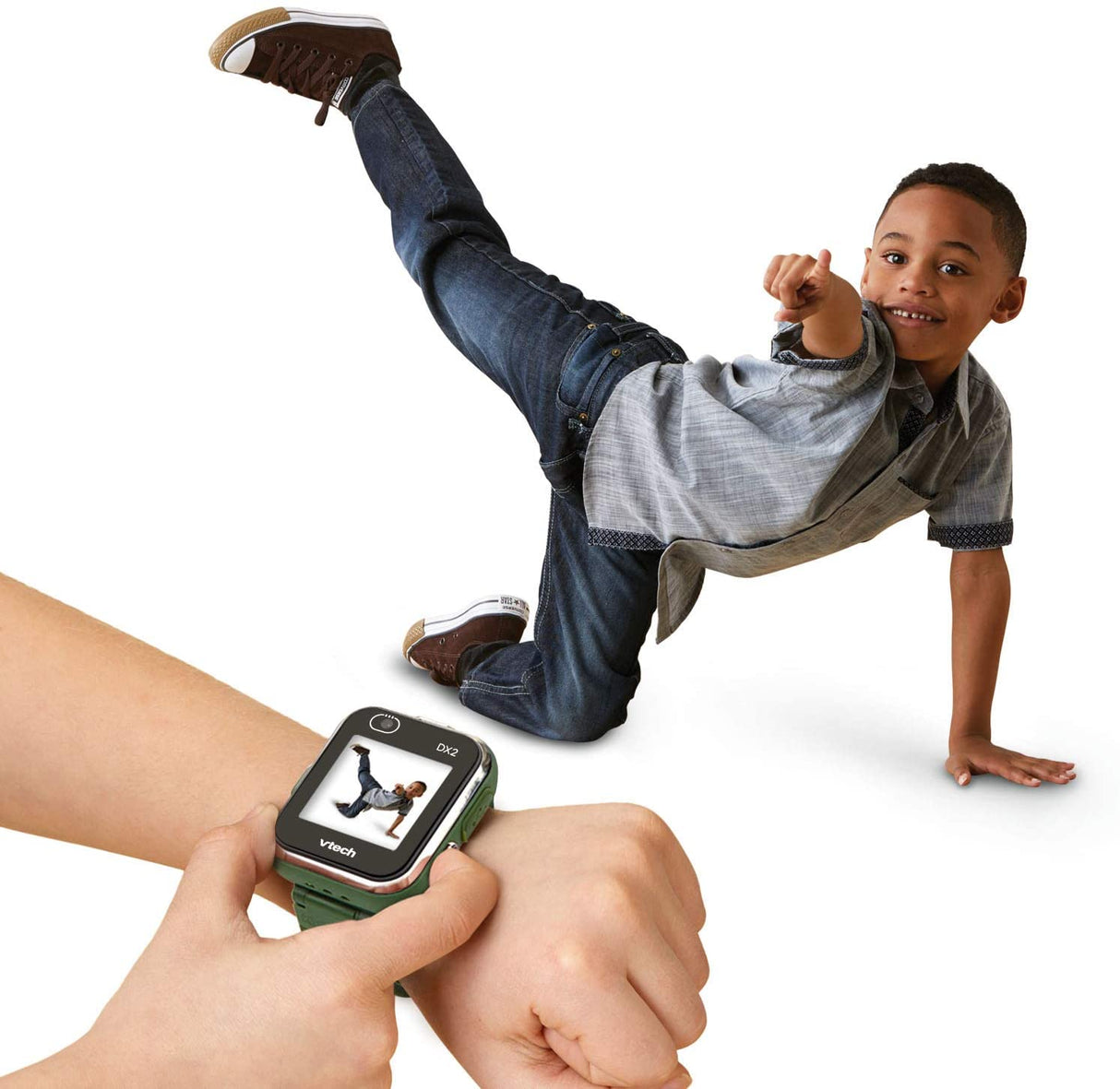 VTech Kidizoom Smartwatch DX2 - Selfie Dual Câmara Verde Camuflado ( ESPANHOL )