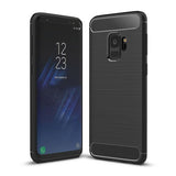 Capa carbono Capa flexível de TPU para Samsung Galaxy S9 G960 preta