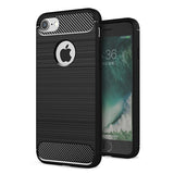 Capa carbono Capa flexível de TPU para iPhone 6S  -  6 preta