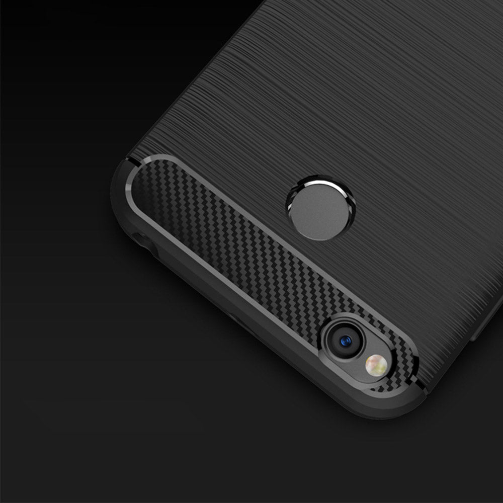 Capa carbono Capa flexível de TPU para iPhone 6S Plus  -  6 Plus preta
