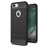 Capa carbono Capa flexível de TPU para iPhone 8 Plus  -  7 Plus preta