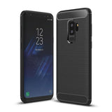 Capa carbono Capa flexível de TPU para Samsung Galaxy S9 Plus G965 preta