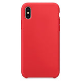 Capa de silicone com capa de borracha flexível macia para iPhone XS  -  X vermelho