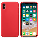 Capa de silicone com capa de borracha flexível macia para iPhone XS  -  X vermelho