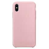 Capa de silicone com capa de borracha flexível macia para iPhone XS  -  X rosa