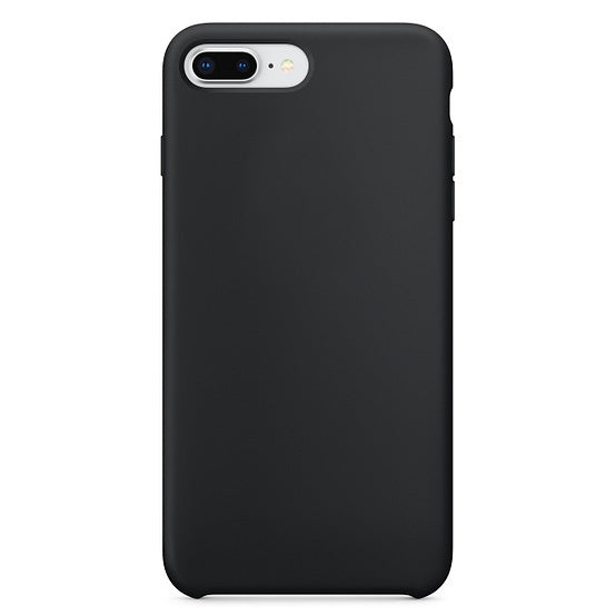 Capa de silicone com capa de borracha flexível macia para iPhone 8 Plus  -  7 Plus preto