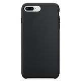Capa de silicone com capa de borracha flexível macia para iPhone 8 Plus  -  7 Plus preto