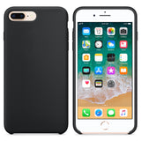 Capa de silicone com capa de borracha flexível macia para iPhone 8 Plus  -  7 Plus preto