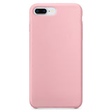 Capa de silicone com capa de borracha flexível macia para iPhone 8 Plus  -  7 Plus rosa