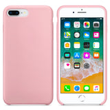 Capa de silicone com capa de borracha flexível macia para iPhone 8 Plus  -  7 Plus rosa