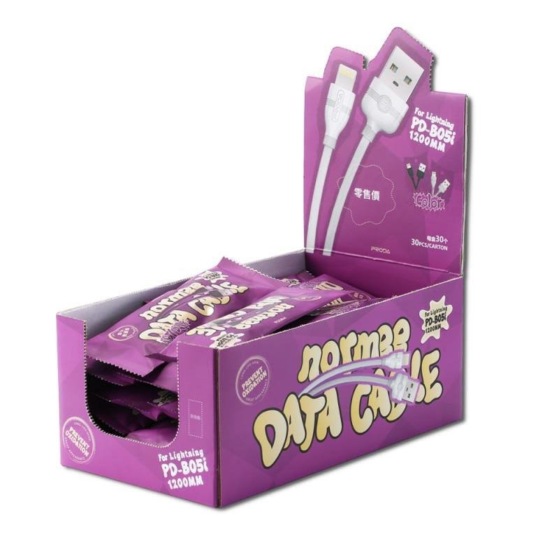 Proda Normee PD-B05i cabo USB  -  relâmpago de carregamento de dados 12M preto