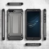 Capa Hybrid Armor Capa resistente e resistente para Huawei Y6 2018 preta