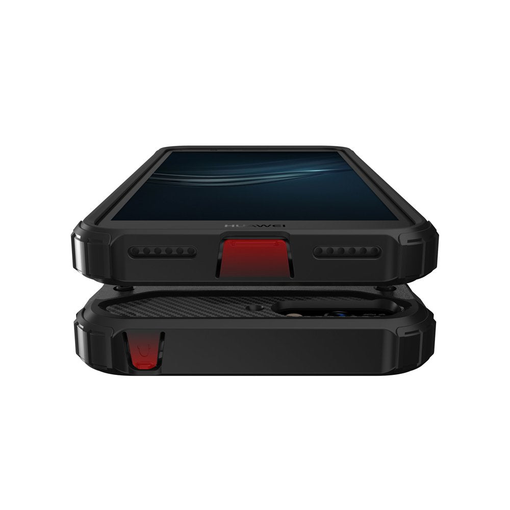 Capa Hybrid Armor Capa resistente e resistente para Huawei Y6 2018 preta
